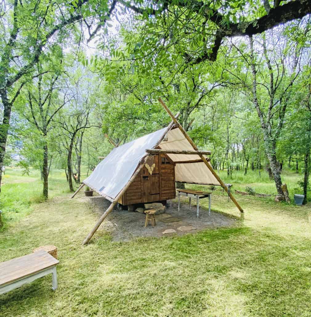 Cabane de Gazel en bois en Ardèche