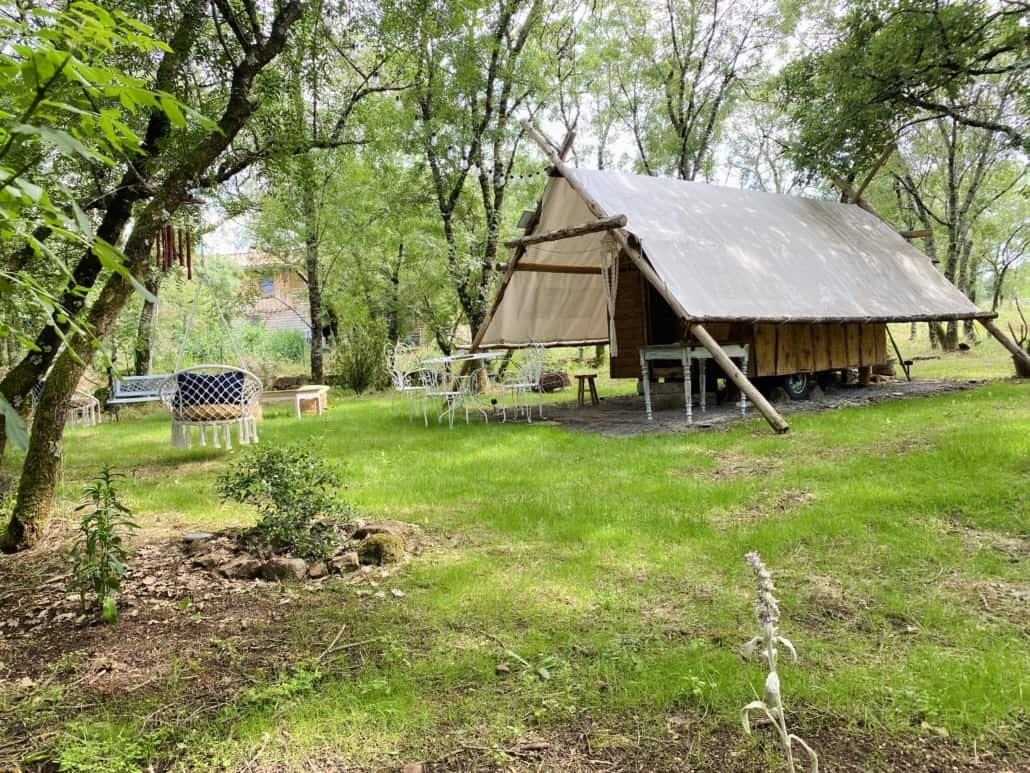 Cabane de Gazel Ardèche tente glamping