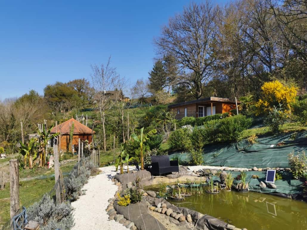 Parc de l'ecolodge Bien-Hetre dans le Béarn