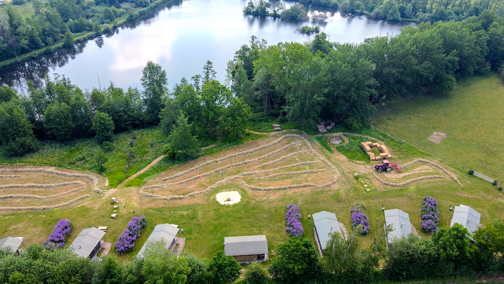Glamping Ferme de Fontenille vue drone