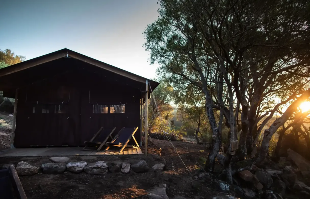 Tente Lodge coucher du soleil