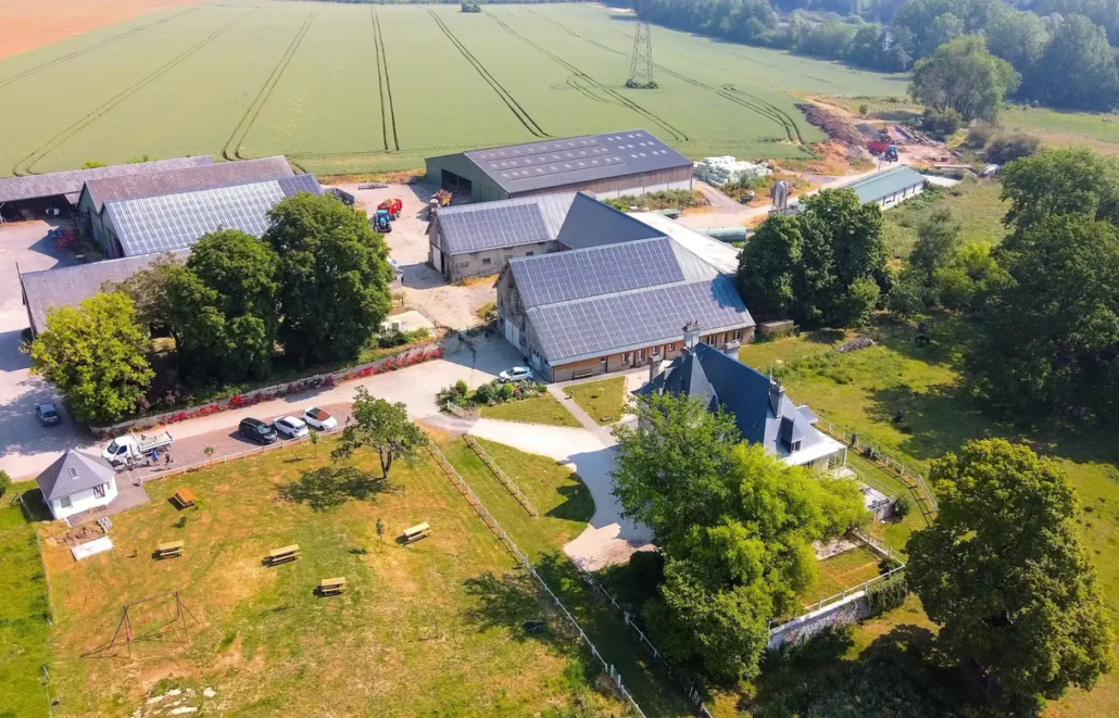 Vue drone exploitation Ferme de Fontenille